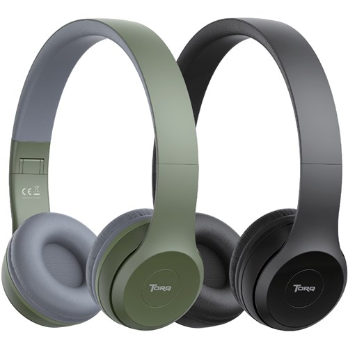 Torq Tunes TT2575 Wireless Headphones, Black, Green - Theodist
