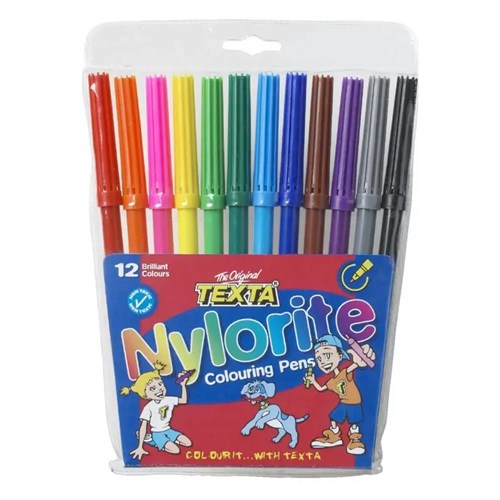 Texta TX200/12 Nylorite Coloured Markers Assorted 12 Pack_1 - Theodist