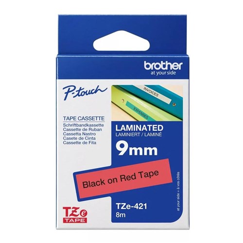 Brother TZe-421 Labelling Tape Black on Red 9mmx8m Save and Exit Save Cancel Options