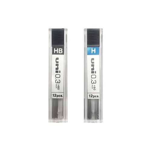 Uni UL1403 0.3x60mm H and HB Lead 12 Pack - Theodist