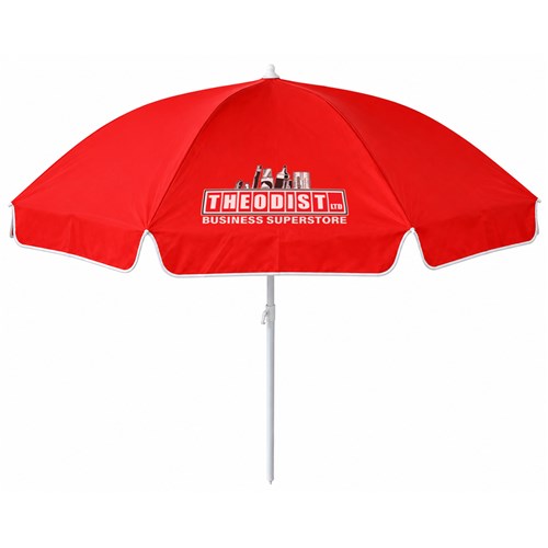Theodist Beach Umbrella, Red 2m Diameter Promotional - Theodist
