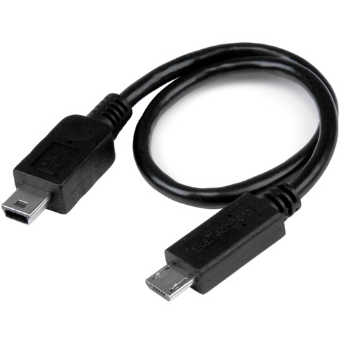 USB OTG Cable - Micro USB to Mini USB - M/M - 8 in. - Theodist