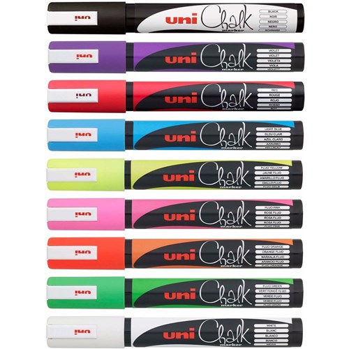 Uni PWE-5M Chalk Marker 1.8 - 2.5mm Bullet Tip - Theodist