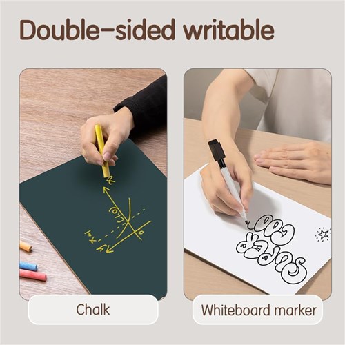 iSelect UZ800 Small Double-Sided Whiteboard & Chalkboard A4 210x297mm_1 - Theodist
