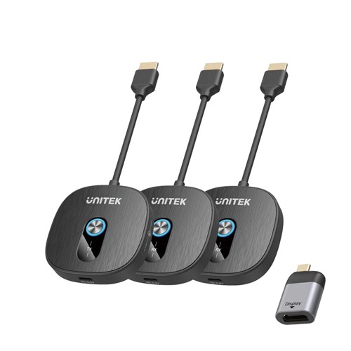 Unitek V1711ABK01 Wireless HDMI Transmitter/Receiver Adapter (1TX-2RX) 1080p - Theodist