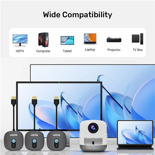 Unitek V1711ABK01 Wireless HDMI Transmitter/Receiver Adapter (1TX-2RX) 1080p_5 - Theodist