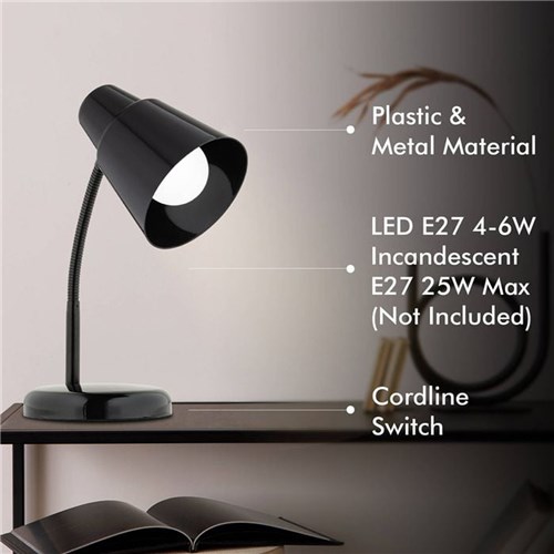 Verve Design Brylee ATL153BK Task Lamp Desktop, Black_2 - Theodist