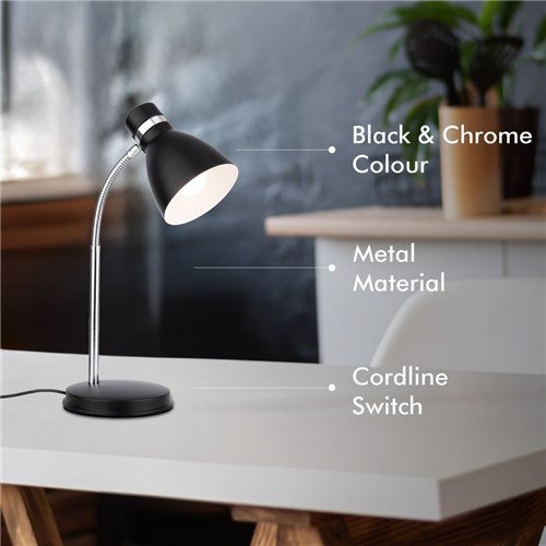 Verve Design Dane ATL349BK Task Lamp Desktop, Black_3 - Theodist