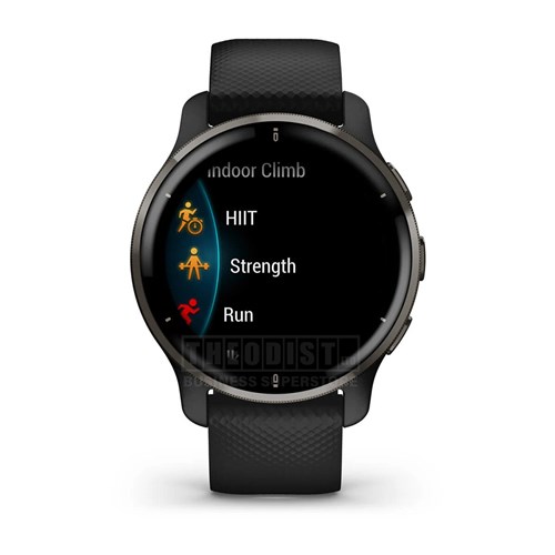 Garmin Venu 2 Plus Watch Slate Stainless Steel Bezel with Black Case and Silicone Band_4 - Theodist