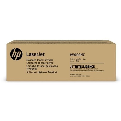 Hp Toner Cartridge Managed High Yield Yellow W9092MC - Theodist