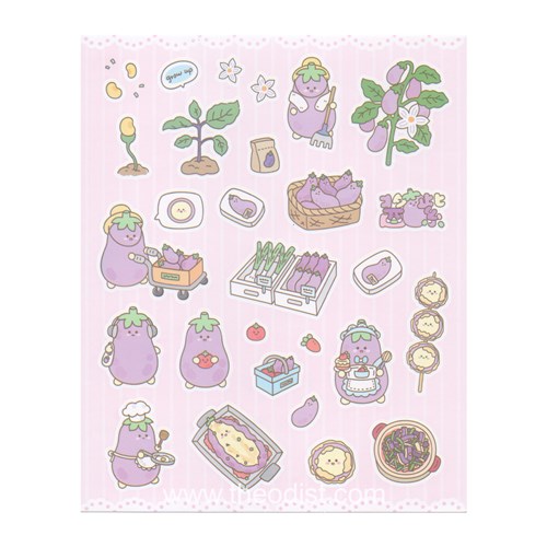 Inamazy Vegetable Assorted Lets Grow Stickers 130x160mm WC171 - Theodist