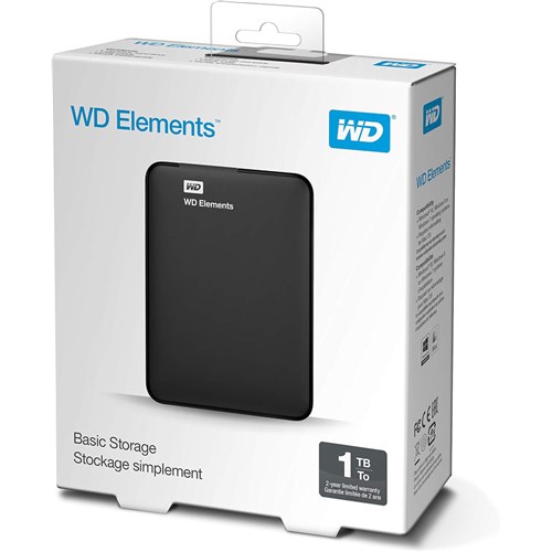 WD Elements 1TB HDD USB 3.0 Hard Drive External WDBUZG0010BBK-WESN_2 - Theodist