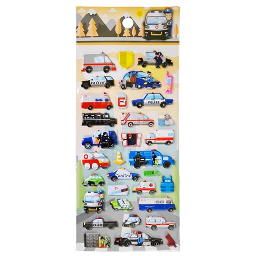 STICKER PUFFY FOAM CARS ASSORTED 95x230mm INAMAZY - Theodist