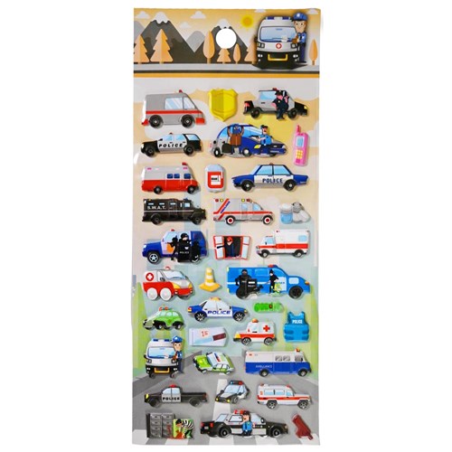 STICKER PUFFY FOAM CARS ASSORTED 95x230mm INAMAZY - Theodist