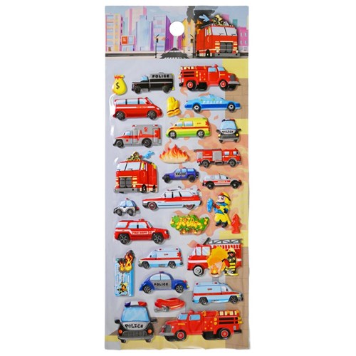 STICKER PUFFY FOAM CARS ASSORTED 95x230mm INAMAZY - Theodist