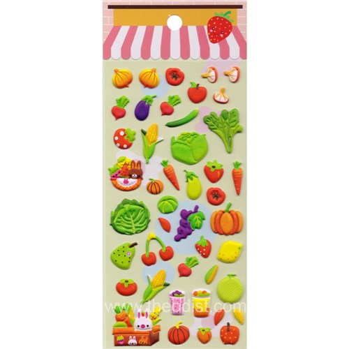Inamazy Fruits Puffy Foam Stickers Assorted WR005 - Theodist