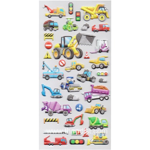Inamazy Cars & Trucks Puffy Foam 3D Stickers WR006_1 - Theodist