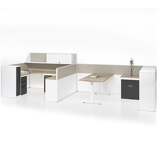 Workstation 2 Men Flexispace 5000x1800x1200mm_2 - Theodist