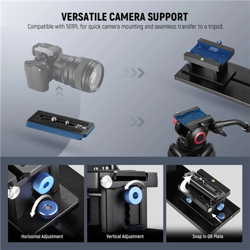 Neewer X14 III Aluminum Alloy Teleprompter with 501PL Quick Shoe Plate_2 - Theodist