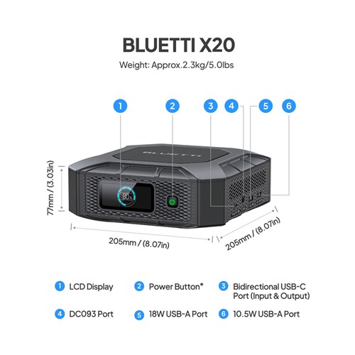 Bluetti X20 Power Bank for Laptop P-X20-US-GY-BL-010_4 - Theodist