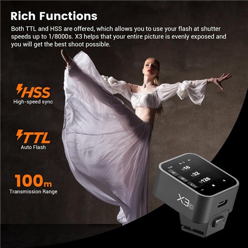 Godox X3 C Touch Screen Wireless Flash Trigger for Canon_1 - Theodist