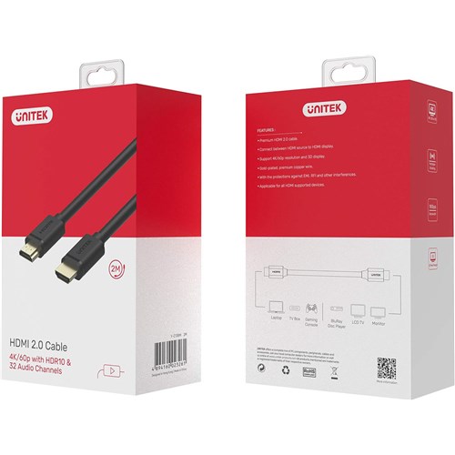 Unitek Y-C138M HDMI Cable Male to Male 2m_3 - Theodist