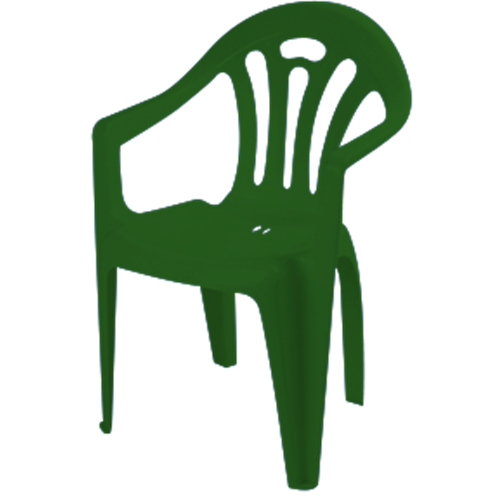 YONNY2 Plastic Monobloc Chairs with Arms_GRN - Theodist