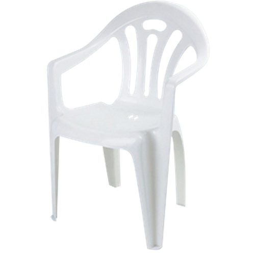YONNY2 Plastic Monobloc Chairs with Arms_WHT - Theodist