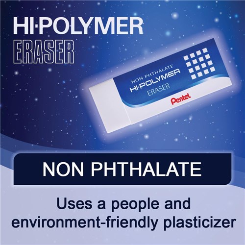 Pentel ZEH-10 Hi-Polymer Eraser Large White_1 - Theodist
