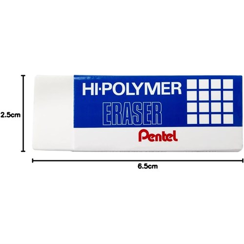 Pentel ZEH-10 Hi-Polymer Eraser Large White_2 - Theodist