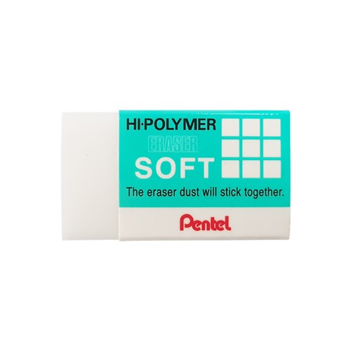 Pentel ZES-08 Hi-Polymer Pencil Eraser Soft - Theodist