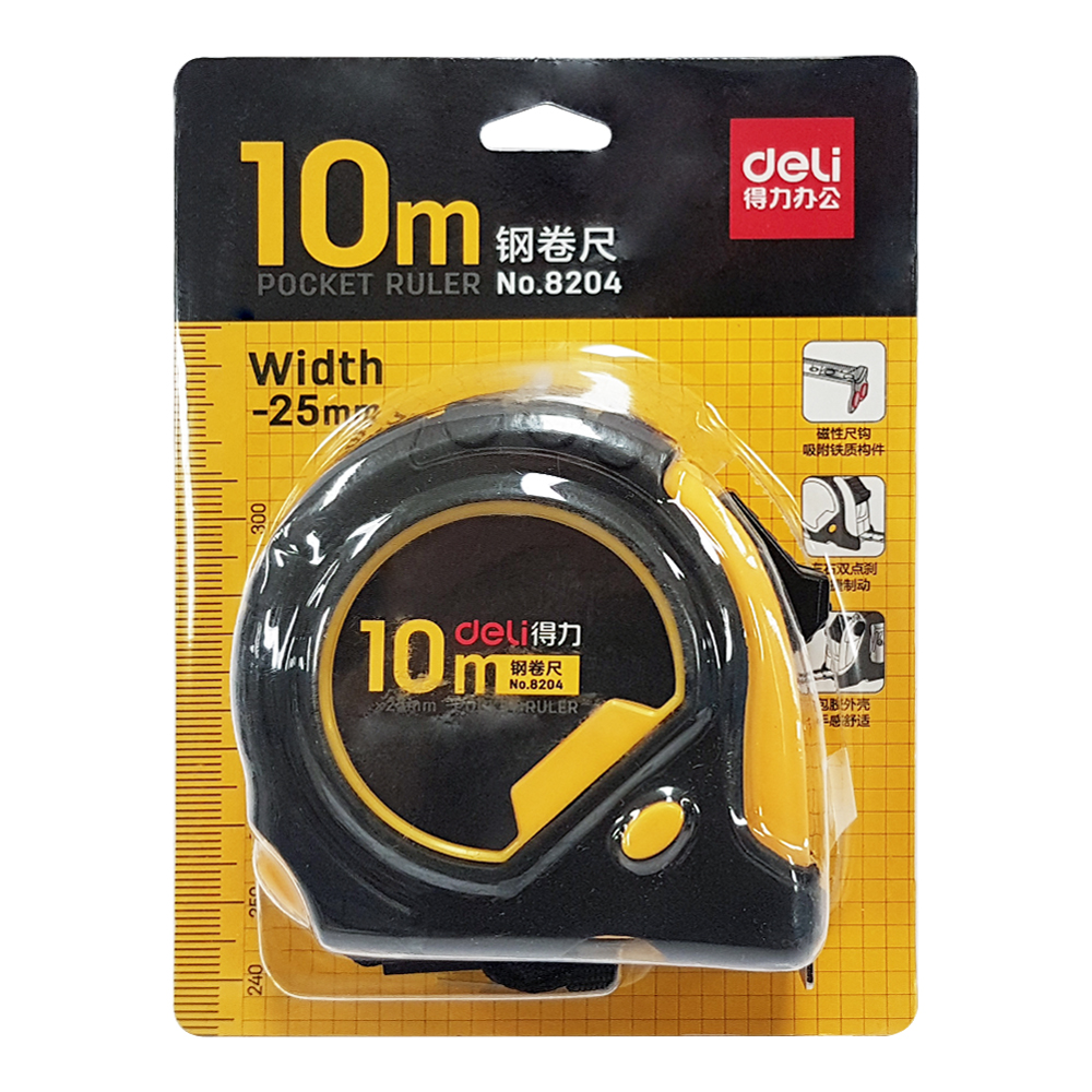 Deli 10m Tape Measure Metric Units Theodist Theodist