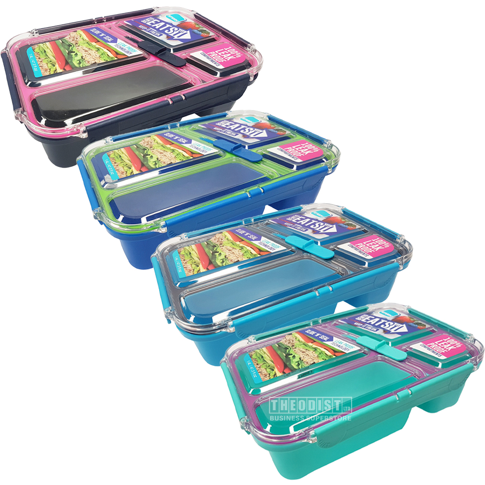Smash 29918 Lunchbox Bento Slide N Seal Leak Proof, Assorted