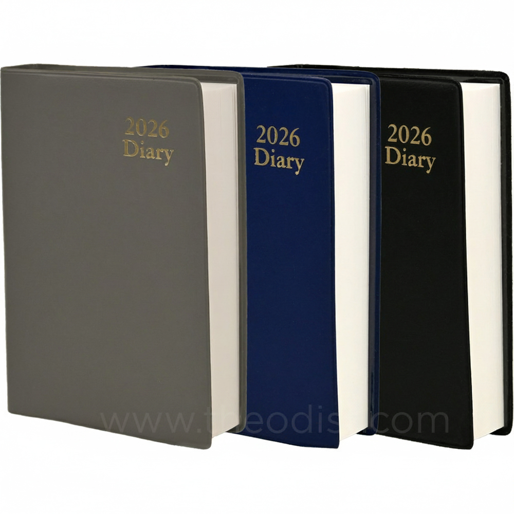 Dats Carnegie 72113 2026 Pocket Diary A7 Day to a Page Black, Blue