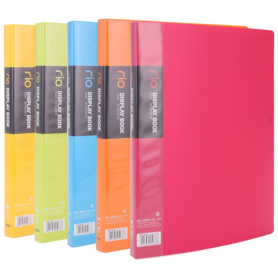 DISPLAY BOOK 30 POCKETS 60 PAGES A4 DELI - Theodist - Theodist