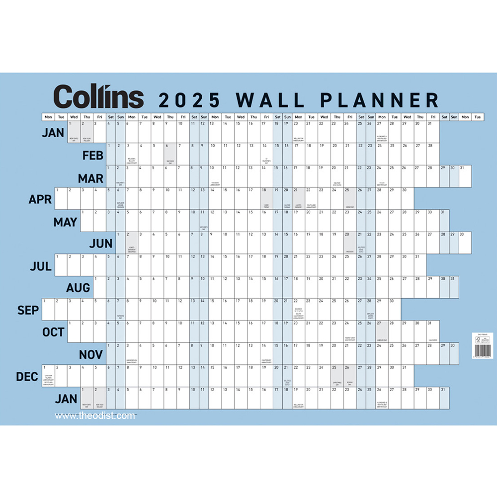 Collins 2024 Year Wall Planner Large 700x990mm Theodist