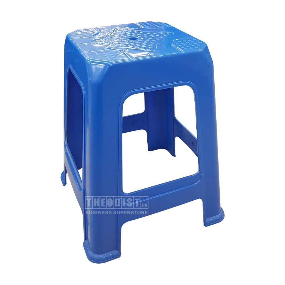 Blue plastic stool deals