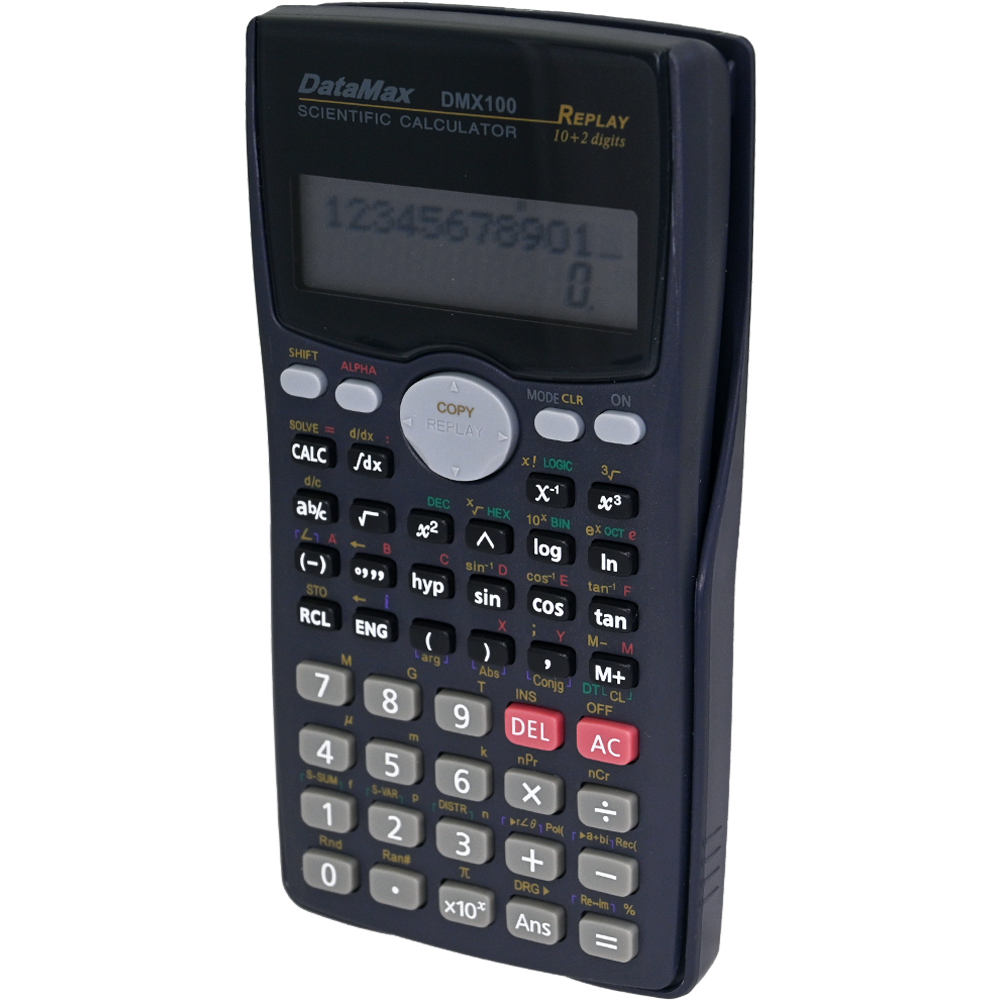 DataMax DMX100 Scientific Calculator 10+2 Digit 2 Linea - Theodist