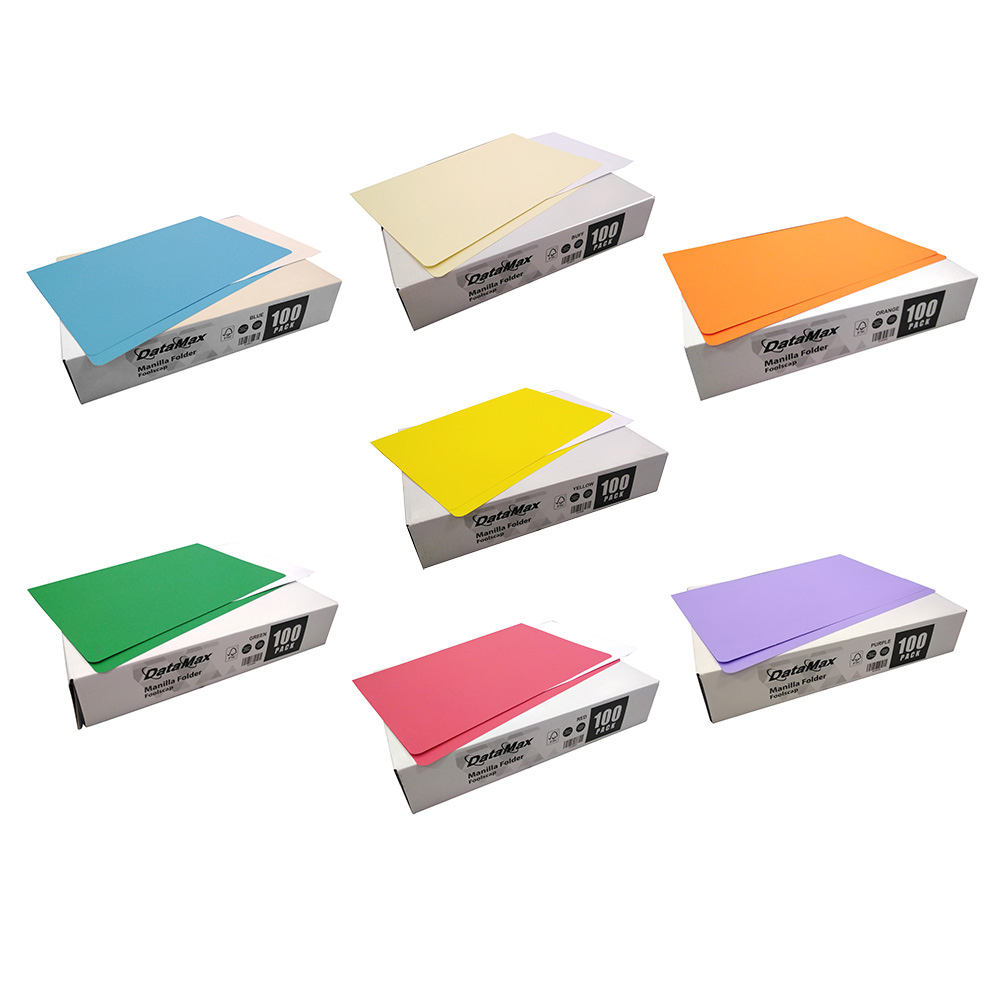 DataMax DMX815 Manila Folder Foolscap Box of 100 - Theodist