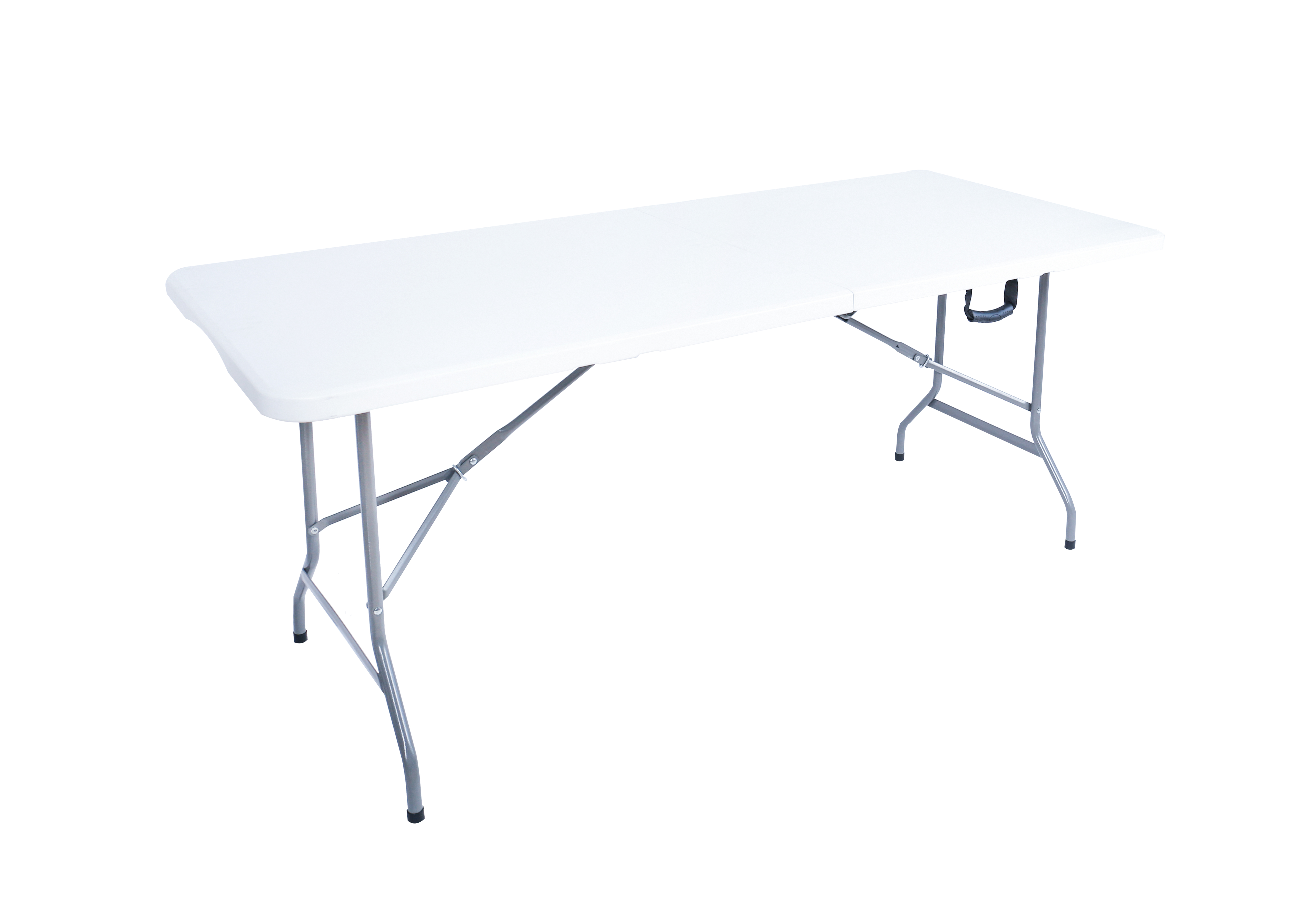 Folding Plastic Table White 1800x740mm Theodist