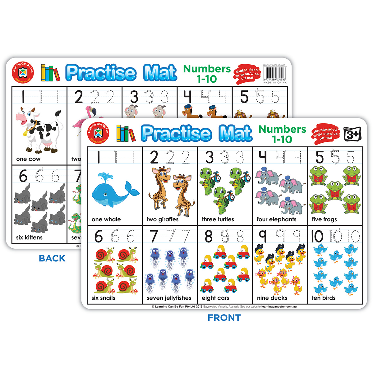 Numbers 1-10 Write-A-Mat main image 1