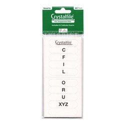 Crystalfile A-Z Indicator Inserts Tab 60 Pack for Suspension Files - Theodist