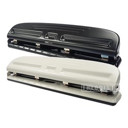 Deli 0121 4-Hole Punch 10 Sheets, Black/Grey - Theodist