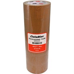 DataMax 130B6 Packaging Tape Brown, 6 Pack, 48mmx50m - Theodist