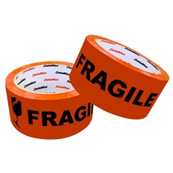DataMax 'Fragile' Packaging Tape, Orange - 48mmX50m (55 Micron) - Theodist
