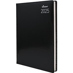 Regent 140BLK 2024 A4 Diary Black Day to Page - Theodist