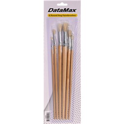 DataMax 1600R6 Round Hog Paint Brush 6 Pack - Theodist