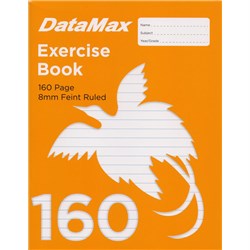 DataMax 160P Exercise Book 160 Page 8mm Feint Ruled, Orange - Theodist