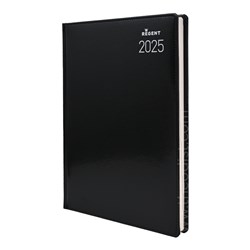 Regent 180BLK 2024 A5 Diary Black Days to Page - Theodist