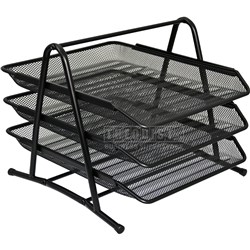 DataMax 20016 3 Tier Mesh Document Tray Black - Theodist